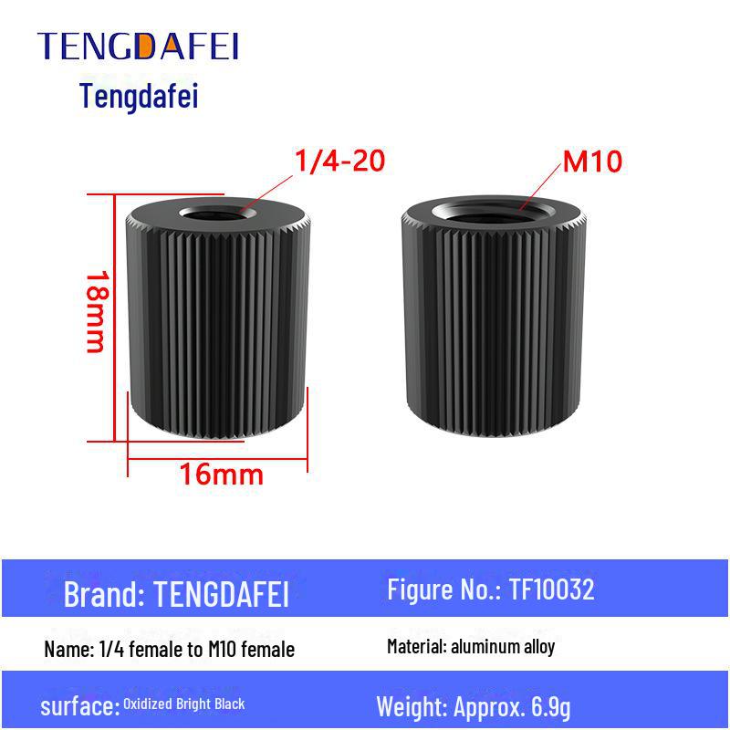 Адаптер для штатива с креплением на стойку для освещения и поворота камеры с резьбой 1/4" на 3/8" на M4/M5/M6/M8