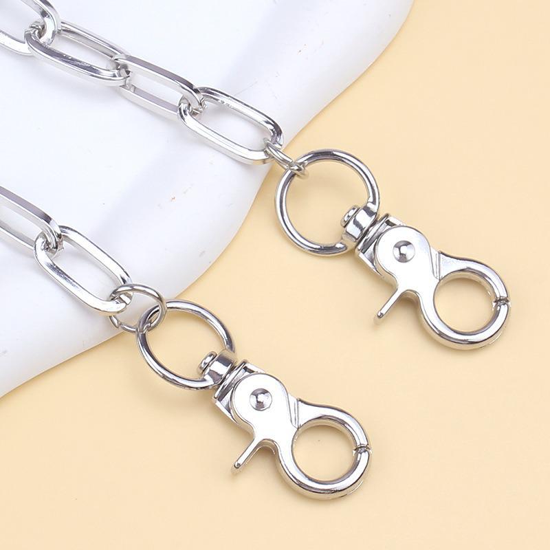 Цепочка для брюк с подвеской в виде заклепки в европейско-американском стиле: Женская цепочка на талию в стиле хип-хоп в тёмном стиле