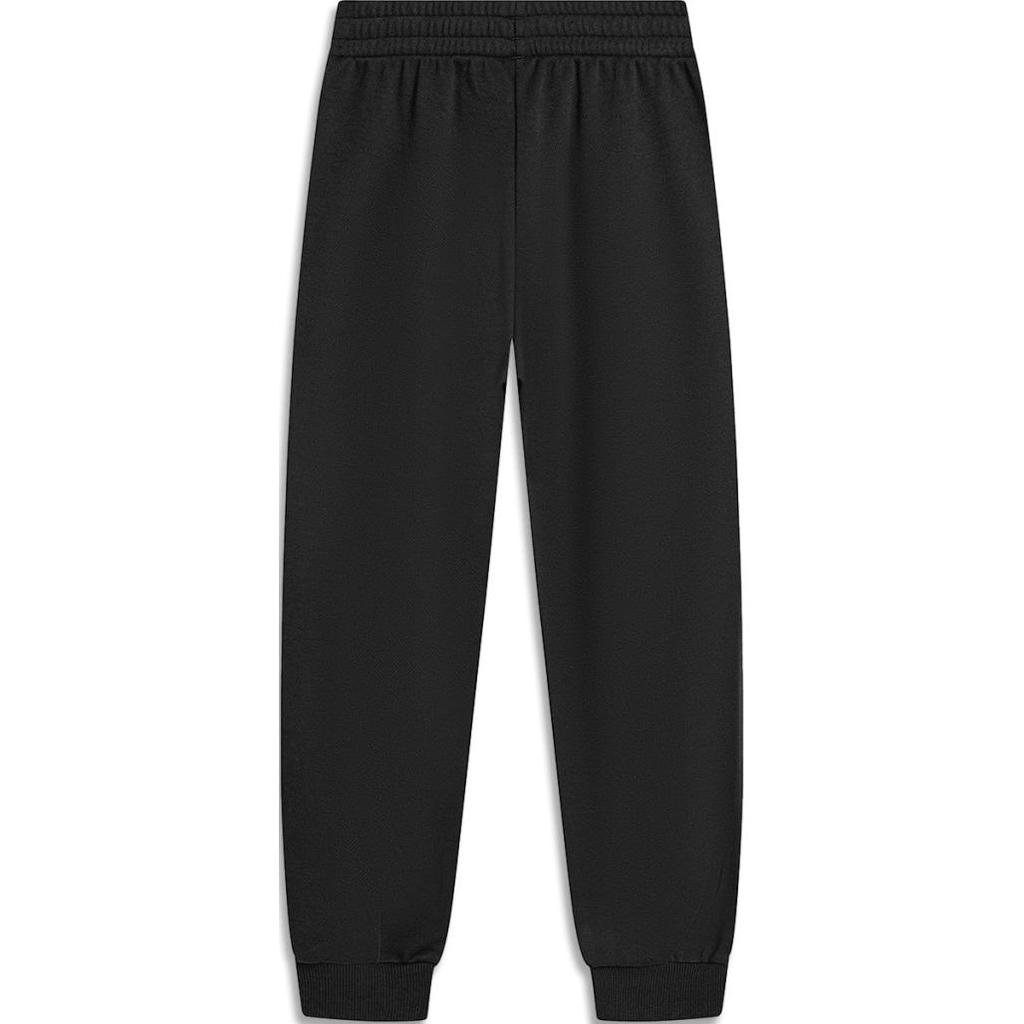 Li Ning Sports Lifestyle Series однотонные повседневные трикотажные брюки-джоггеры со средней талией, женские, черные AKLU566-2