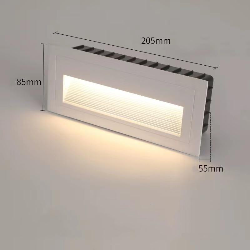 LED IP65 Waterproof Stairs Step Light Outdoor Wall Lamp Corner Garden Street Footlight Recessed for Porch Yard Balcony 220V