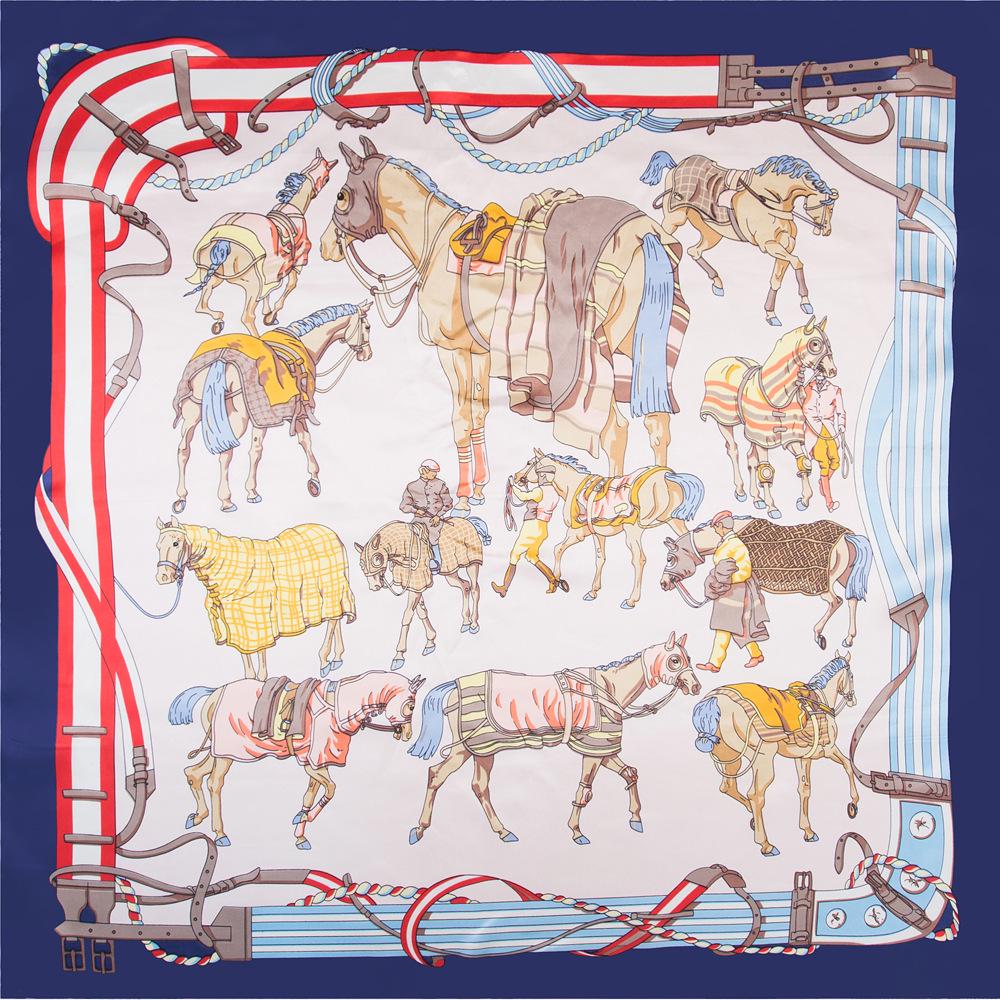 High-quality Luxurious Silk Scarves Headband Scarfs Neck Scarf For Women Chain Silk Scarf Women's Decorative Shawl