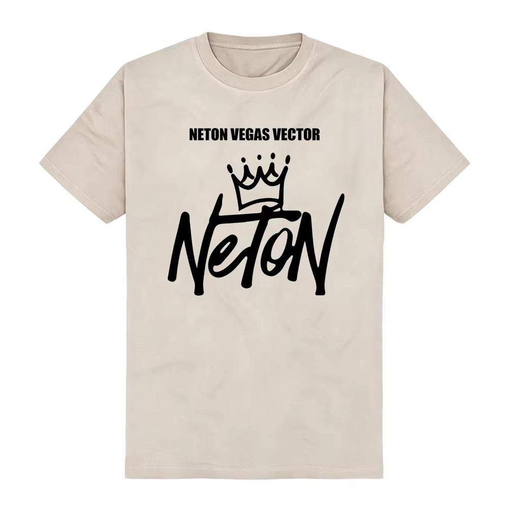 2026 Summer Hot Sale Neton Vega Graffiti Tag Hand-style T-Shirts Inimalist Crown Doodle Sans-serif Block Typography Round Men Women T-shirt