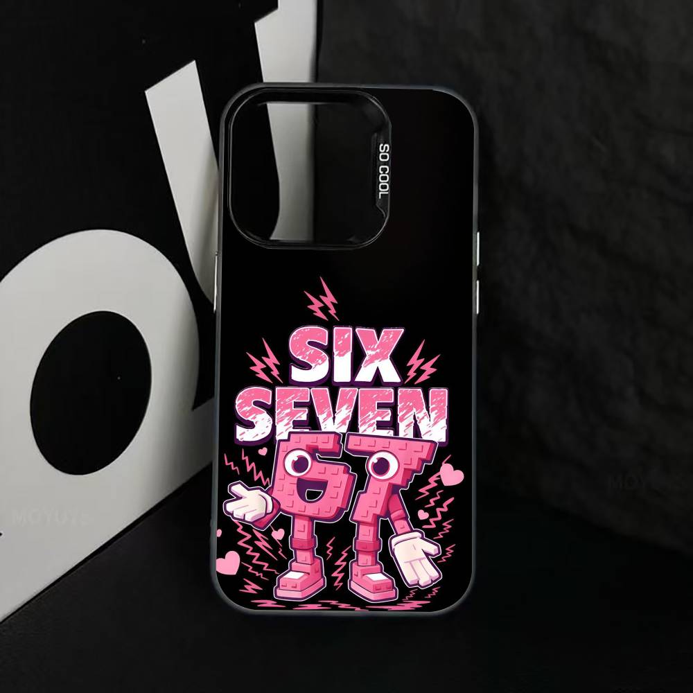 S-Six S-Seven 67 SS Чехол для телефона для iPhone 17,16,15,14,13,12,11 Plus,Pro Max,XS,Цветной Серебристый Чехол для телефона Funda Cover