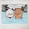 Серия флисовых пледов Bubu Dudu Panda Bear Детские пледы Декор для дивана Пледы с мишками и Па Уютный Мягкий Подарок для пары Дети