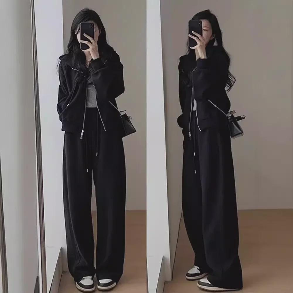 2024 Ранняя осень: свитер в стиле «соль» и комплект из двух предметов в чайном стиле для женщин больших размеров