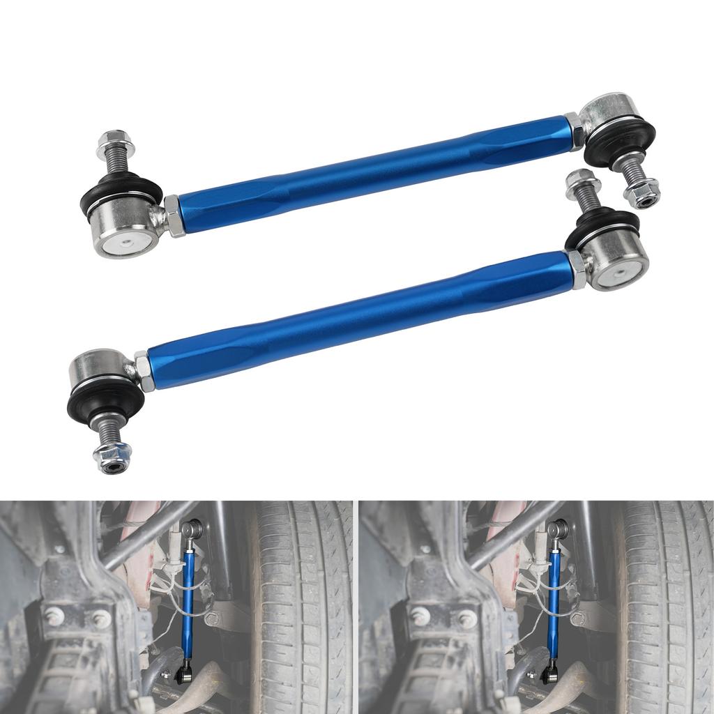BEVINSEE Adjustable Front Sway Bar End Link Kit for BMW E90 E87 E92 E93 E91 E82,Z4 E89,X1 E84, Replace 31356765933, 31356765934