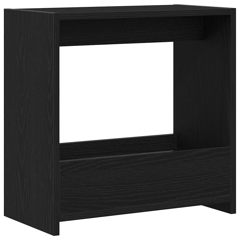 Side Table Black Oak Effect 50 x 26 x 50 cm