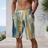 Men s Blue Ink Splatter Print Beach Shorts Quick Dry Drawstring Casual Shorts With Pockets For Summer Swimming Surfing