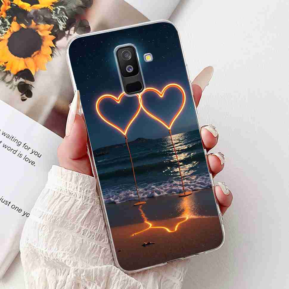 Для Samsung Galaxy A6+ 2018 6.0" Чехол Модный Цветной Счастливые Цветы Мягкий Силиконовый Чехол Для Samsung A6+ A6 Plus SM-A605FN Чехлы