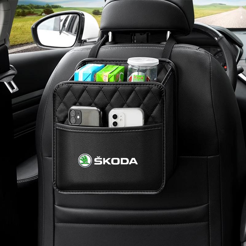 PIUE7 Hanging Car Seat Back Organizer Auto Back Seat Storage Bag for Skoda Octavia Rapid Fabia 1 2 VII S Kodiaq Kamiq Scala Superb VRS