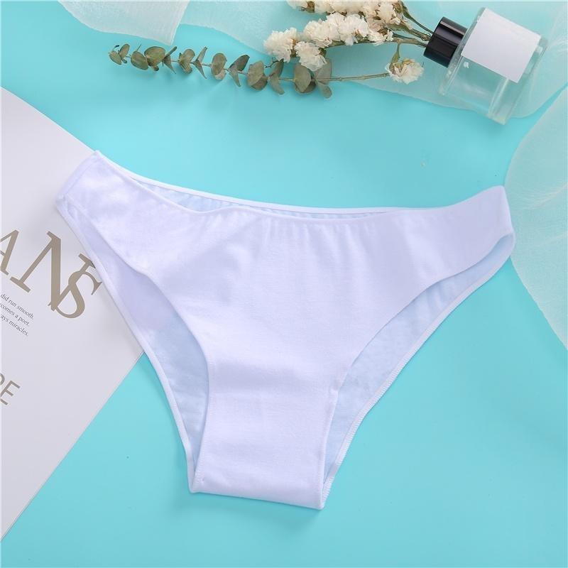 Женские хлопковые трусы однотонные, размеры M-XXL, Высокий комфорт