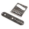 6 Saddles Bridge Replacement Metal Bridge with Plate Spanner Screws Set for Electric Guitar