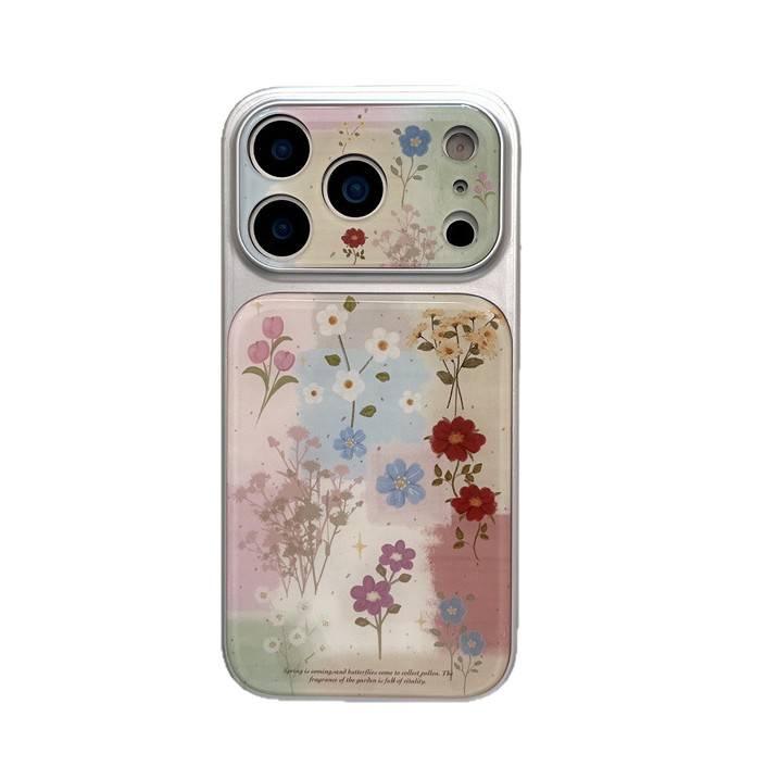 Ретро-чехол с цветочным пэчворком для iPhone 17/16 Pro Max/15/14 - Стильный и яркий дизайн