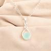 Аква Халцедон Драгоценный Камень 925 Стерлинговое Серебро Ювелирные Изделия Ручной Работы Подвеска Идея для Подарка CP-25-14