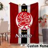 Custom Name Wydad Football Club Crest Throws Blanket Flannel Blankets for Couch Bed Gifts for Men Women Picnic blanket Christmas fan gifts
