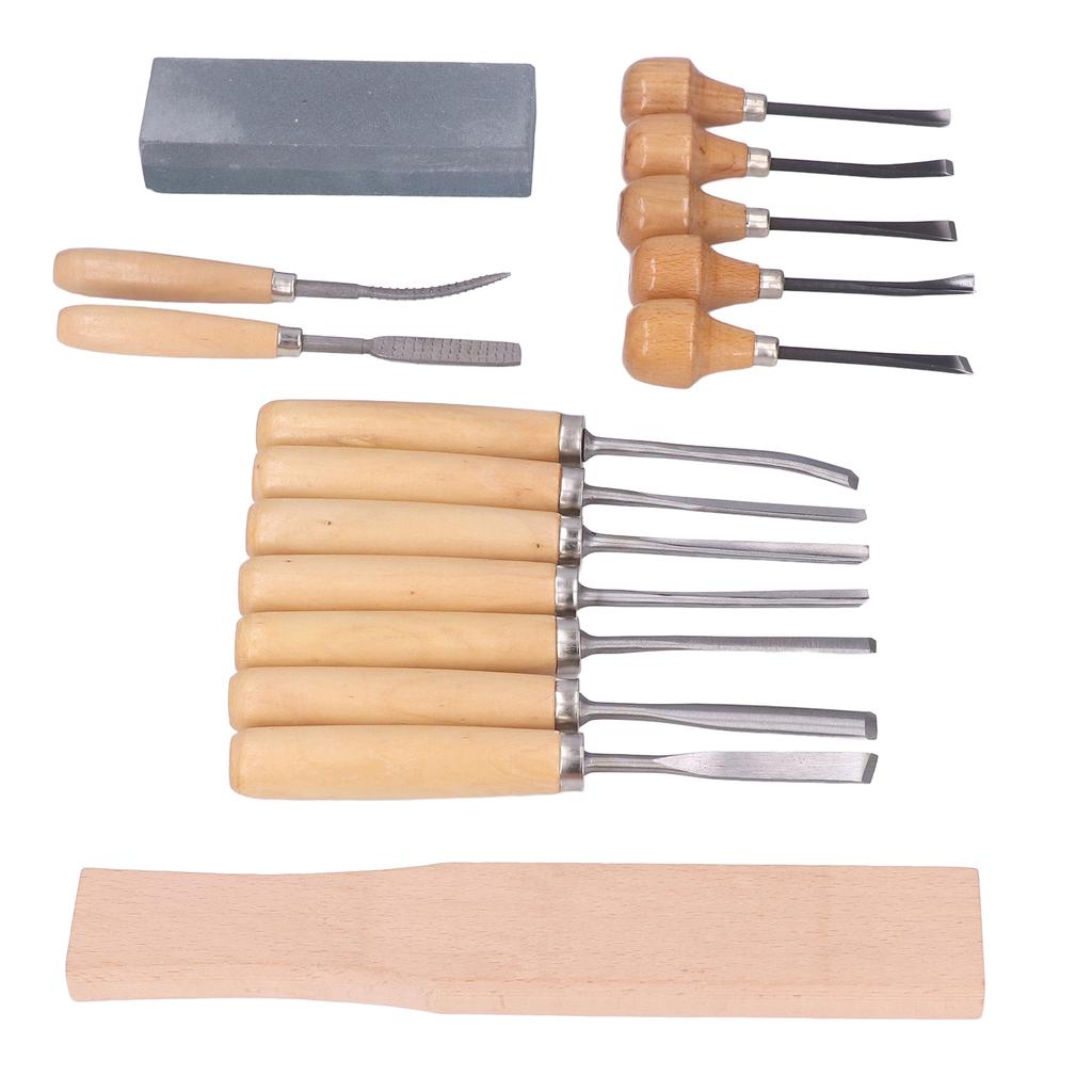Набор инструментов для резьбы по дереву из 16 предметов, набор стальных долот для деревообработки, ручной инструмент для резьбы по дереву