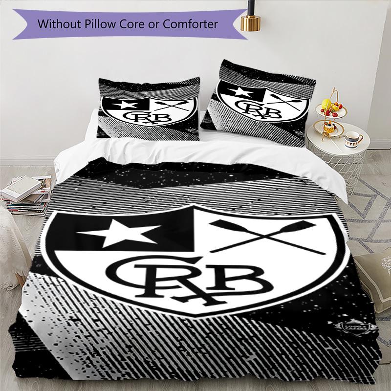 Shield With Star Emblem Printed Pattern Duvet Cover Set – includes 1 duvet cover and 2 matching pillowcases Bedroom decor Christmas gifts