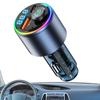 Car Fast Charger Colorful LED Light QC3.0 Car Charge Adapter MP3 Music Player Wireless FM Car Kit Hands-Free Calling Hi-Fi Music