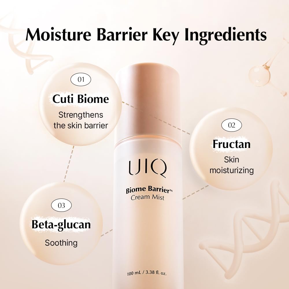 UIQ Biome Skin Barrier CREAM MIST 100 мл - увлажняющий и укрепляющий барьер спрей для лица