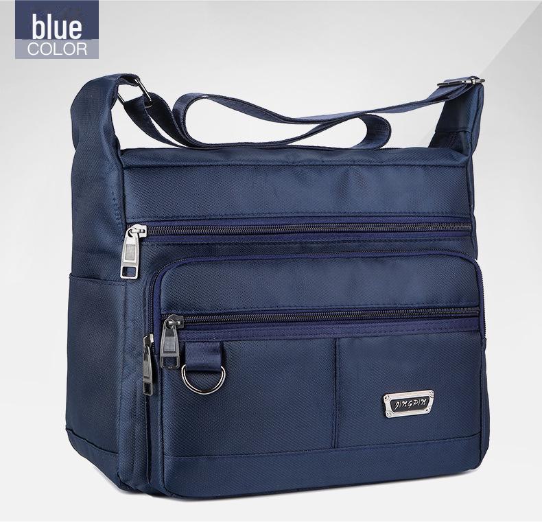 Мужская модная водонепроницаемая сумка-мессенджер большой вместимости - повседневный дорожный рюкзак из ткани Оксфорд