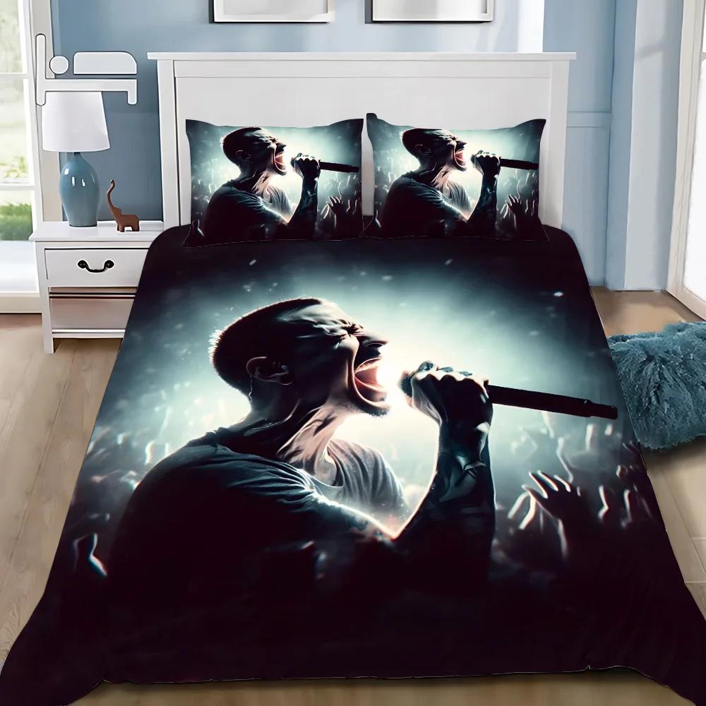 Duvet Cover Pillowcase Bedding Set Rock band Linkin P-Park Adult Boy Girl Bedroom Decoration Children Single Double Large Size