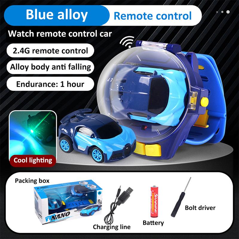 Мини-часы с дистанционным управлением, автомобиль с мультяшным радиоуправлением, маленький автомобиль, перезаряжаемый гоночный автомобиль для детей, мальчиков и девочек, часы на день рождения, Рождество, радиоуправляемый автомобиль, игрушка в подарок