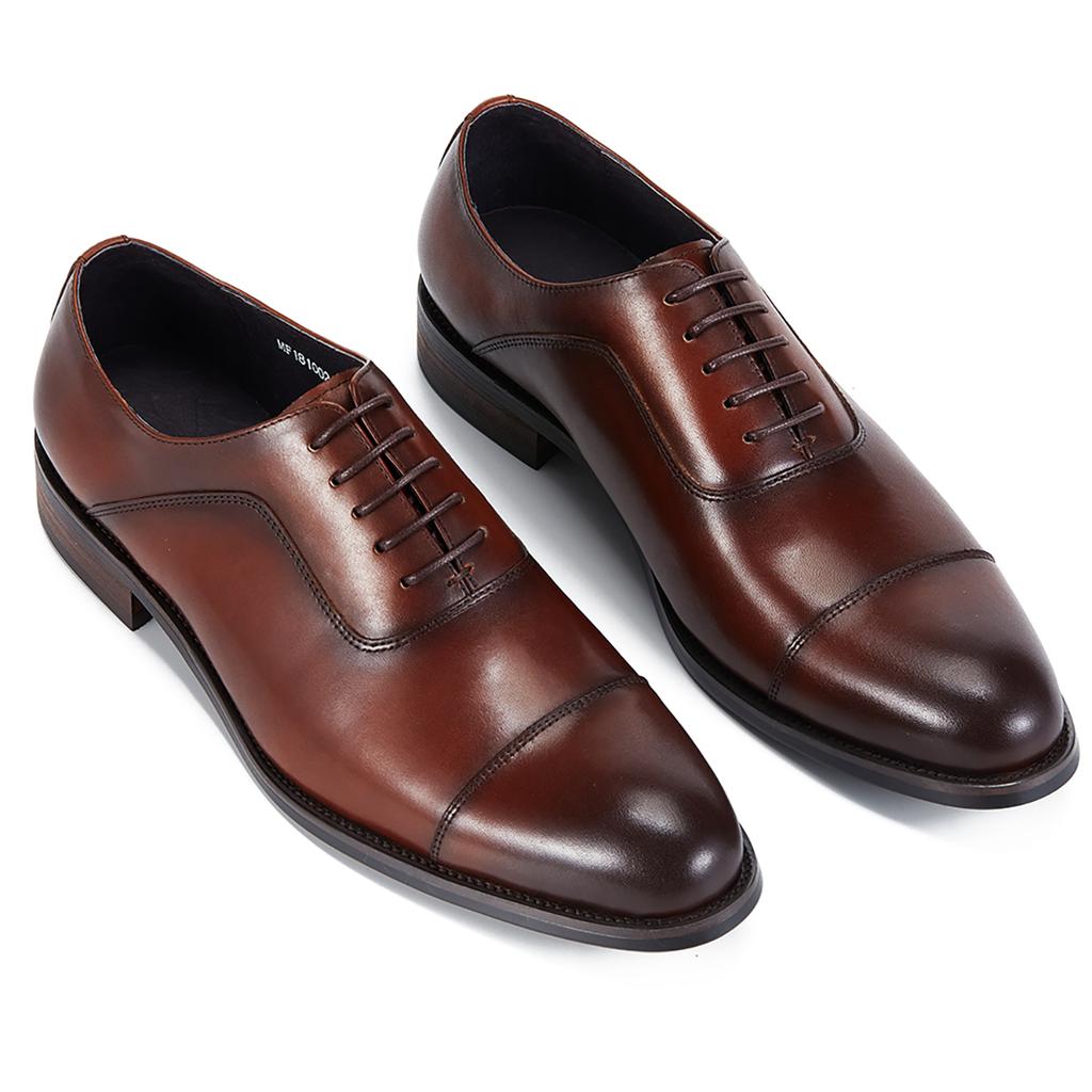 Italian Style Men's Genuine Leather Oxford Shoes Classic Breathable Top Layer Cowhide Business Dress Shoes for Gentlemen