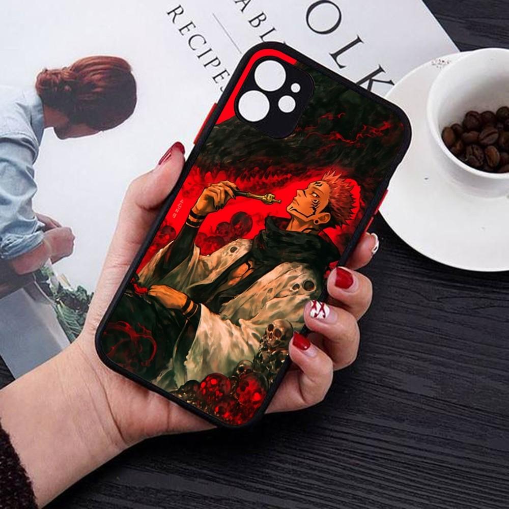 Чехол для телефона Jujutsu Kaisen Рёмен Сукуна Для IPhone 14 11 12 13 Mini Pro Max 8 7 Plus X XR XS MAX Полупрозрачный Матовый Чехол