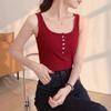 Pure Cotton Button Suspender Vest for Women In Summer Wear New Slim Fit and Slim Inner Top