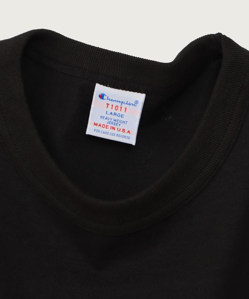 CHAMPION T1011 Heavyweight Raglan Long Sleeve T-Shirt Black (Made In Usa)