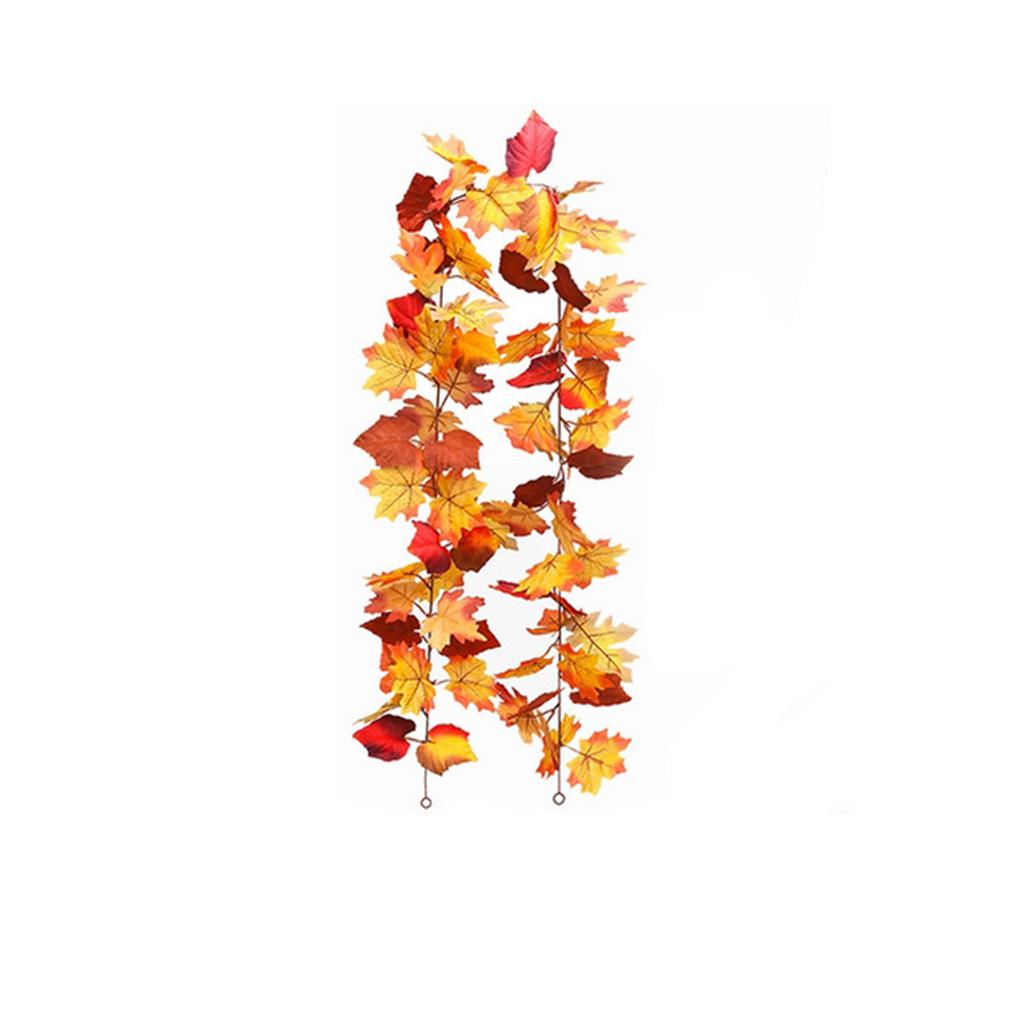 Осенняя кленовая гирлянда, искусственная осенняя листва, красочный декор для домашней свадебной вечеринки