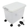 Rice Dispenser Bin 20L PP Sealed Pet Dog Food Storage Container with Wheels for Kitchen Dry Food