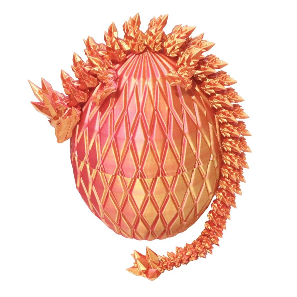 Таинственный дракон в костюме-яйце, 3D-печатный дракон с яйцом, Полностью шарнирно-сочлененный гибкий дракон с яйцами, 3D-печатная подарочная игрушка