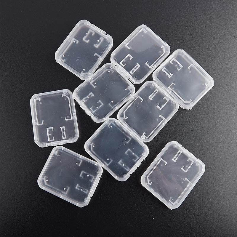 10Pcssd чехол для карты Прозрачный стандартный чехол для SD, SDHC, MicroSD, защитный держатель