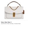 COACH Lane Pebbled Leather Shoulder Bag, Trunk Bag, Crossbody Bag, Shoulder Bag Medium Women's White C8594-IMCAH