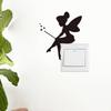 Creative Fairy Silhouette Fairy Sticks Bedroom Living Room Entrance Switch Stickers Home Beautification and Decoration Wall Stickers