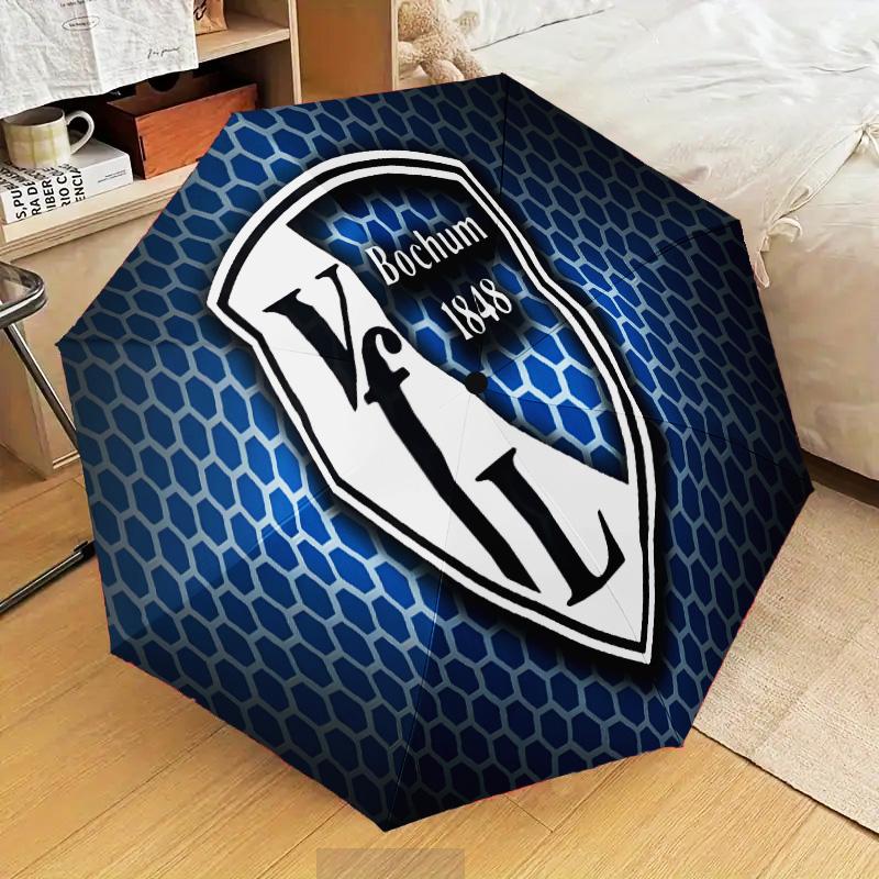 Bochum Crest Automatic Folding Umbrella - 8-Rib Travel Umbrella with Auto Open/Close & Portable Gifts for holidays or birthdays