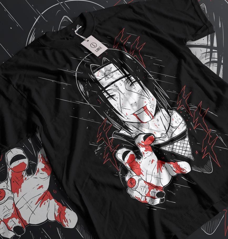 Itachi Uchiha Tshirt Naruto Shippuden Unisexga Strip Naruto Anime Shirt All Size