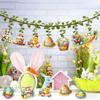 12pcs/1pack, Easter Paper Decorations, Gift Tags and Labels, Festive Party Atmosphere Decorations and Props, Plant Accessories