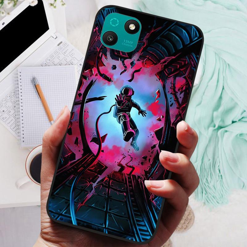 Мягкий чехол для телефона Wiko T10 4G Чехол T3 Funda ТПУ Космический Мраморный Черный Силиконовый Coque для Wiko T 10 WikoT3 Ударопрочный Мультяшный