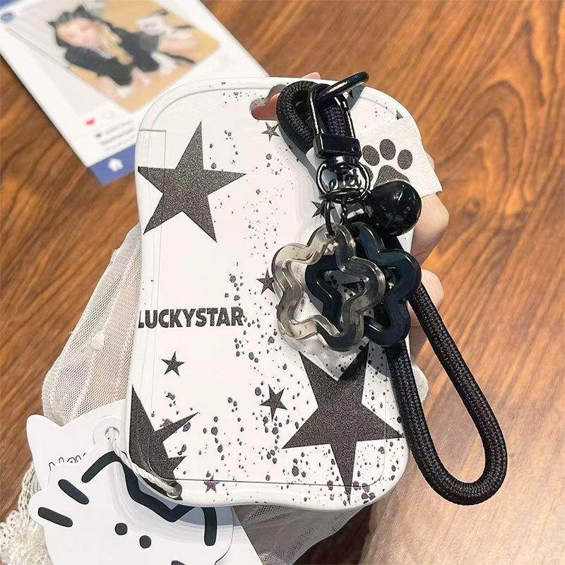 New New Student School Card Protective Cover With Star Pendant Keychain Photo Card Display Backpack Small Pendant ID Card Holder