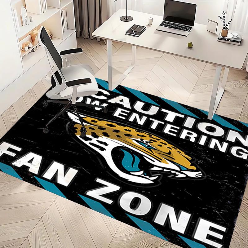 1pc Jacksonville Jaguars logo Print Area Rug - Soft, Washable Non-Slip Indoor Mat, Living Room, Home Office Decorative Rug,Office Decorative