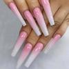 Artificial Nails European and American Pearl Gradient Manicure Ballet Nails Wearable Nails Nail Pieces Removable