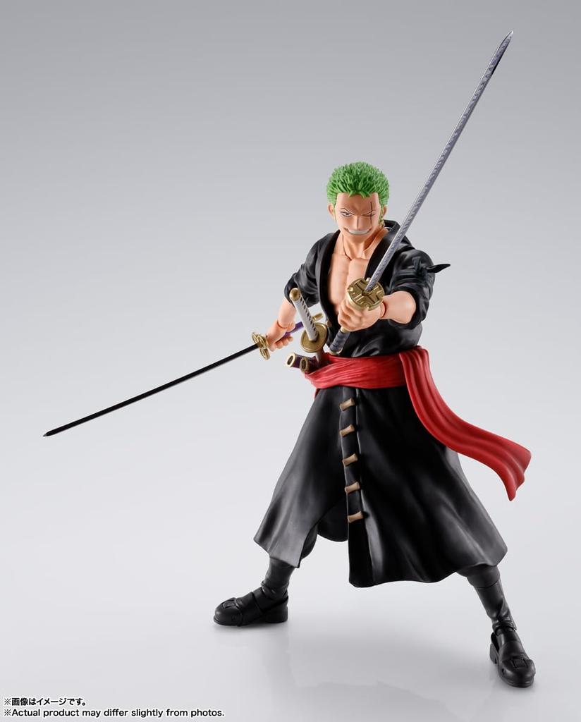 TAMASHII NATIONS ONE PIECE Roronoa Zoro Onigashima Invasion 150mm ABS PVC Painted Movable Figure S.H.Figuarts - - Approx. &