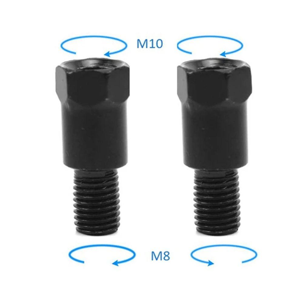 Motorcycle M8 M10 8MM 10MM Rearview Mirrors Adapters Right Left Hand Thread Clockwise Anti-clock Conversion Bolt Screws Black