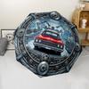 Automotive Assembly Automation pattern umbrella, portable and foldable design, 8 ribs, a casual accessory for friend's birthday gifts.