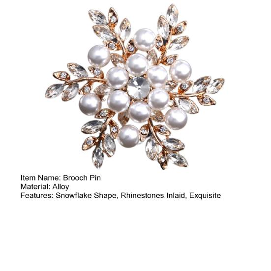 Женская элегантная брошь в форме снежинки, блестящие стразы, инкрустированная булавка, воротник, шаль, шарф, значок, аксессуары для костюма