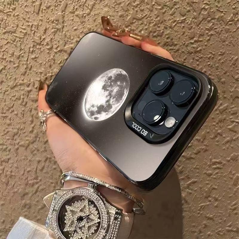 Чехол для телефона 'Лунная сцена' для iPhone 12-17 и 15 Pro/14/13