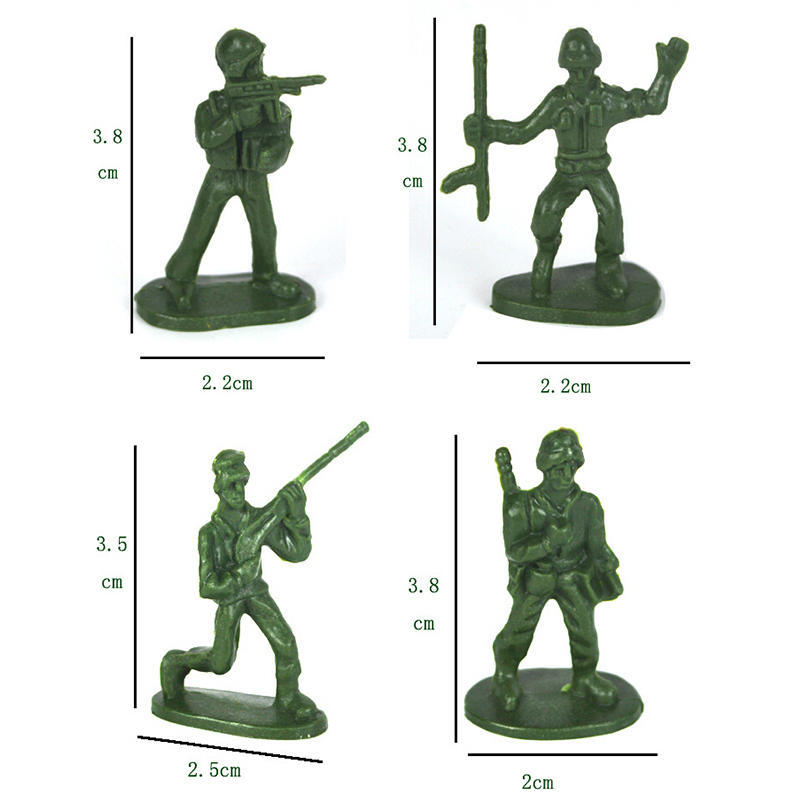 100 шт./компл. мини-солдат для детей, игрушки, классические военные игры, реквизит, случайный цвет