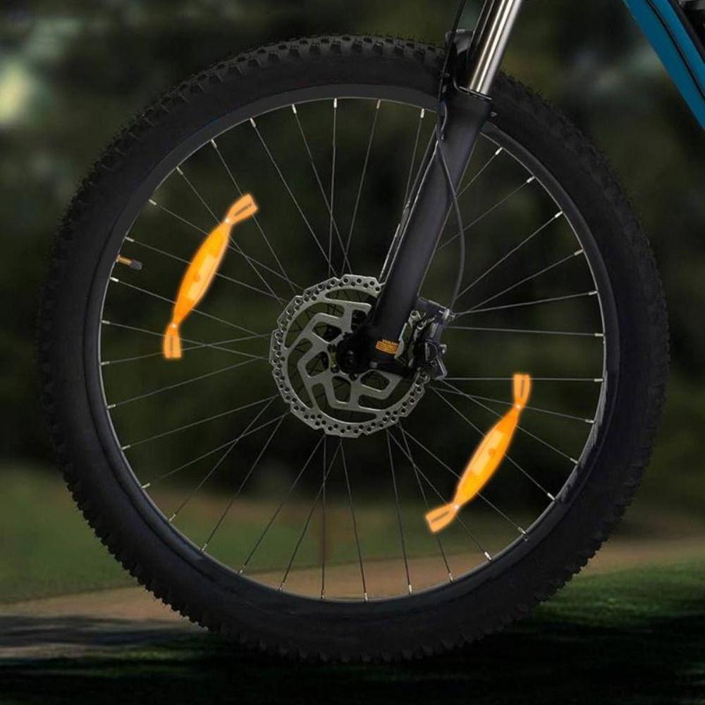 1 пара Предупреждающие отражатели на колеса велосипеда, Светоотражатель безопасности для езды на велосипеде, Ночная езда